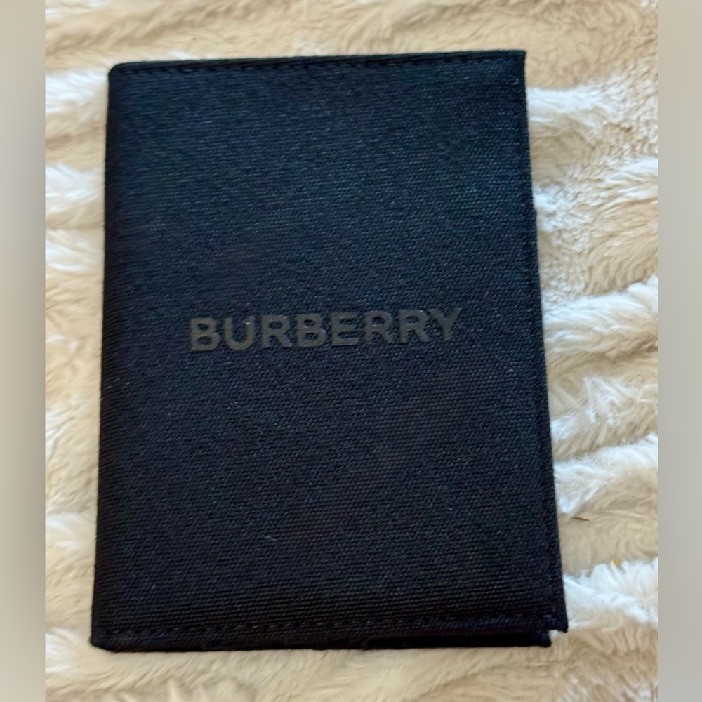 BURBERRY Black Passport Card holder NWOT